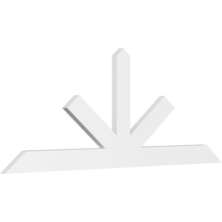 Ekena Millwork Saratoga Architectural Grade PVC Gable Bracket, 96"W x 36"H x 2"D x 6"F, 9/12 Pitch GBP096X36X0206SAR00